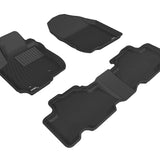 All-Weather Custom-Fit Floor Mats for Toyota Rav4 2006-2012 with Non-Slip Backing - Black - 1st Row 2nd Row
