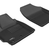 All-Weather Custom-Fit Floor Mats for Toyota Yaris Hatchback 2007-2012 with Non-Slip Backing - Black - 1st Row