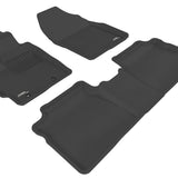 All-Weather Custom-Fit Floor Mats for Toyota Prius 2010-2011 with Non-Slip Backing - Black - 1st Row 2nd Row