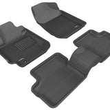 All-Weather Custom-Fit Floor Mats for Toyota Matrix 2003-2008 with Non-Slip Backing - Black - 1st Row 2nd Row