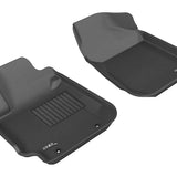 All-Weather Custom-Fit Floor Mats for Toyota Matrix 2003-2008 with Non-Slip Backing - Black - 1st Row
