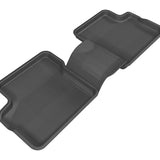 All-Weather Custom-Fit Floor Mats for Toyota Matrix 2003-2008 with Non-Slip Backing - Black - 2nd Row
