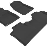 All-Weather Custom-Fit Floor Mats for Toyota Avalon 2005-2012 with Non-Slip Backing - Black - 1st Row 2nd Row