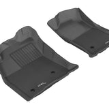 All-Weather Custom-Fit Floor Mats for Toyota Tacoma Regular / Access / Double Cab 2005-2011 with Non-Slip Backing - Black - 1st Row