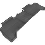 All-Weather Custom-Fit Floor Mats for Toyota Tacoma Double Cab 2005-2015 with Non-Slip Backing - Black - 2nd Row