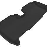 All-Weather Custom-Fit Floor Mats for Toyota Yaris Sedan 2007-2011 with Non-Slip Backing - Black - 2nd Row