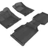 All-Weather Custom-Fit Floor Mats for Toyota Tacoma Access Cab 2005-2011 with Non-Slip Backing - Black - 1st Row 2nd Row