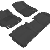 All-Weather Custom-Fit Floor Mats for Toyota Camry/Camry Hybrid 2012-2014 with Non-Slip Backing - Black - 1st Row 2nd Row