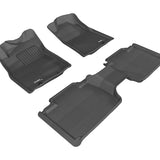 All-Weather Custom-Fit Floor Mats for Toyota Tacoma Access Cab 2012-2015 with Non-Slip Backing - Black - 1st Row 2nd Row