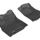 All-Weather Custom-Fit Floor Mats for Toyota Tacoma Reg/Acs Cab 2012-2015 with Non-Slip Backing - Black - 1st Row