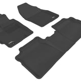 All-Weather Custom-Fit Floor Mats for Toyota Prius 2012-2015 with Non-Slip Backing - Black - 1st Row 2nd Row
