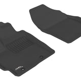 All-Weather Custom-Fit Floor Mats for Toyota Prius/ Prius V 2012-2017 with Non-Slip Backing - Black - 1st Row