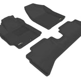 All-Weather Custom-Fit Floor Mats for Toyota Prius C 2012-2015 with Non-Slip Backing - Black - 1st Row 2nd Row