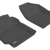 All-Weather Custom-Fit Floor Mats for Toyota Prius C 2012-2015 with Non-Slip Backing - Black - 1st Row