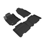 All-Weather Custom-Fit Floor Mats for Toyota Rav4 2013-2018 with Non-Slip Backing - Black - 1st Row 2nd Row