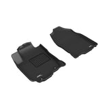 All-Weather Custom-Fit Floor Mats for Toyota Rav4/ Rav4 Hybrid 2013-2018 with Non-Slip Backing - Black - 1st Row