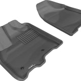 All-Weather Custom-Fit Floor Mats for Toyota Sienna 2013-2020 with Non-Slip Backing - Black - 1st Row