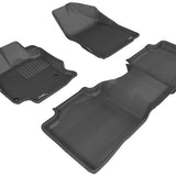 All-Weather Custom-Fit Floor Mats for Toyota Venza 2012-2012 with Non-Slip Backing - Black - 1st Row 2nd Row