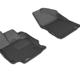 All-Weather Custom-Fit Floor Mats for Toyota Venza 2012-2012 with Non-Slip Backing - Black - 1st Row