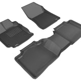 All-Weather Custom-Fit Floor Mats for Toyota Venza 2013-2015 with Non-Slip Backing - Black - 1st Row 2nd Row