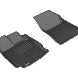 All-Weather Custom-Fit Floor Mats for Toyota Venza 2013-2015 with Non-Slip Backing - Black - 1st Row