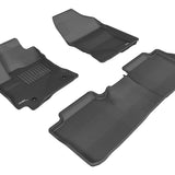 All-Weather Custom-Fit Floor Mats for Toyota Corolla 2014-2019 with Non-Slip Backing - Black - 1st Row 2nd Row