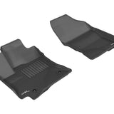 All-Weather Custom-Fit Floor Mats for Toyota Corolla 2014-2019 with Non-Slip Backing - Black - 1st Row