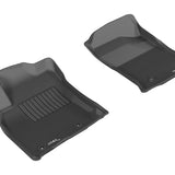 All-Weather Custom-Fit Floor Mats for Toyota Prado 150 2012-2016 with Non-Slip Backing - Black - 1st Row