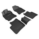 All-Weather Custom-Fit Floor Mats for Toyota Prius 2004-2009 with Non-Slip Backing - Black - 1st Row 2nd Row
