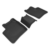 All-Weather Custom-Fit Floor Mats for Toyota Prius 2004-2009 with Non-Slip Backing - Black - 2nd Row