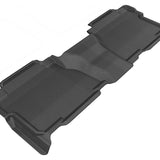 All-Weather Custom-Fit Floor Mats for Toyota Tundra Crewmax 2007-2013 with Non-Slip Backing - Black - 2nd Row