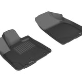 All-Weather Custom-Fit Floor Mats for Toyota Highlander Hybrid 2008-2013 with Non-Slip Backing - Black - 1st Row