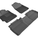 All-Weather Custom-Fit Floor Mats for Toyota Camry/Camry Hybrid 2015-2017 with Non-Slip Backing - Black - 1st Row 2nd Row