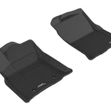 All-Weather Custom-Fit Floor Mats for Toyota Tacoma Access/ Double Cab 2016-2017 with Non-Slip Backing - Black - 1st Row
