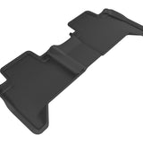 All-Weather Custom-Fit Floor Mats for Toyota Tacoma Double Cab 2016-2023 with Non-Slip Backing - Black - 2nd Row