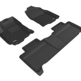 All-Weather Custom-Fit Floor Mats for Toyota Rav4 Hybrid 2016-2018 with Non-Slip Backing - Black - 1st Row 2nd Row