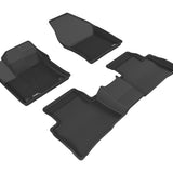 All-Weather Custom-Fit Floor Mats for Toyota Prius/ Prius Prime 2016-2022 with Non-Slip Backing - Black - 1st Row 2nd Row