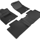 All-Weather Custom-Fit Floor Mats for Toyota Tacoma Access Cab 2016-2023 with Non-Slip Backing - Black - 1st Row 2nd Row