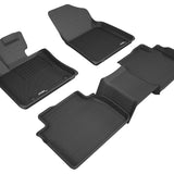 All-Weather Custom-Fit Floor Mats for Toyota Camry 2018-2024 with Non-Slip Backing - Black - 1st Row 2nd Row