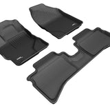 All-Weather Custom-Fit Floor Mats for Toyota Prius C 2016-2019 with Non-Slip Backing - Black - 1st Row 2nd Row