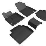 All-Weather Custom-Fit Floor Mats for Toyota Avalon 2019-2022 with Non-Slip Backing - Black - 1st Row 2nd Row