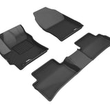 All-Weather Custom-Fit Floor Mats for Toyota Corolla Hatchback 2019-2025 with Non-Slip Backing - Black - 1st Row 2nd Row