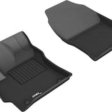 All-Weather Custom-Fit Floor Mats for Toyota Corolla Hatch/Sedan/Hybrid 2019-2025 with Non-Slip Backing - Black - 1st Row