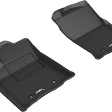 All-Weather Custom-Fit Floor Mats for Toyota Tacoma Access/ Double Cab 2018-2023 with Non-Slip Backing - Black - 1st Row