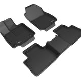 All-Weather Custom-Fit Floor Mats for Toyota Rav4 Hybrid / Venza 2019-2025 with Non-Slip Backing - Black - 1st Row 2nd Row
