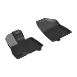 All-Weather Custom-Fit Floor Mats for Toyota Sienna 2021-2025 with Non-Slip Backing - Black - 1st Row