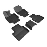 All-Weather Custom-Fit Floor Mats for Toyota Crown 2023-2025 with Non-Slip Backing - Black - 1st Row 2nd Row