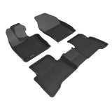All-Weather Custom-Fit Floor Mats for Toyota Prius 2023-2024 with Non-Slip Backing - Black - 1st Row 2nd Row