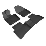All-Weather Custom-Fit Floor Mats for Toyota Prius 2023-2025 with Non-Slip Backing - Black - 1st Row 2nd Row