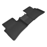 All-Weather Custom-Fit Floor Mats for Toyota Prius 2023-2025 with Non-Slip Backing - Black - 2nd Row